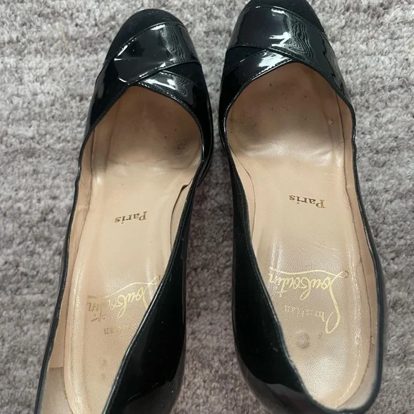 Christian Louboutin Black Patent Leather Heels - Picture 3 of 13